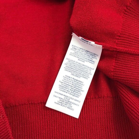 Chaps Ralph Lauren Mens Sweater Vest Red V-Neck Sleeveless Cotton Pullover XL - Picture 9 of 11
